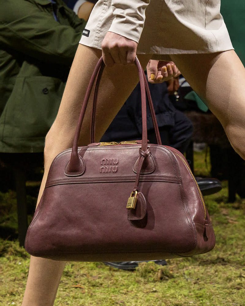 Miu Miu Vivant Bag — runway and street